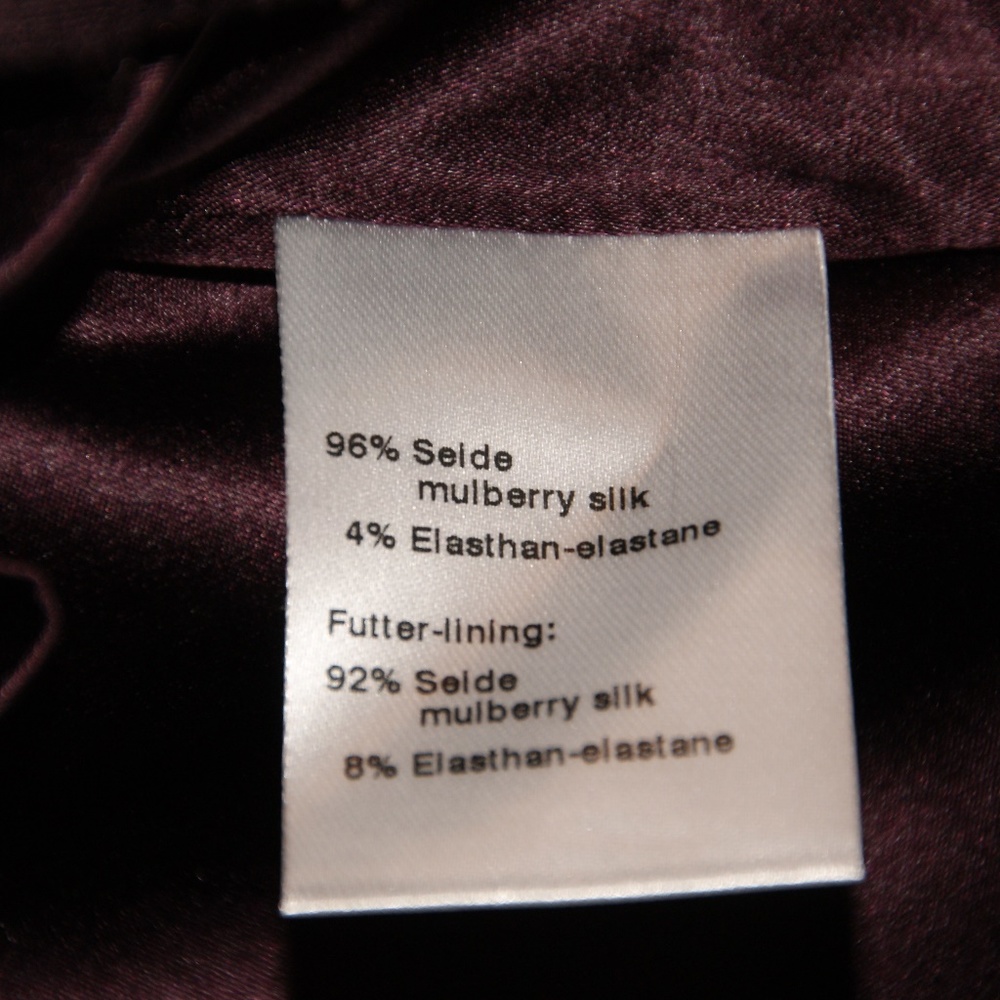 AKRIS Purple Silk Crepe Sleeveless Shift Dress 6 - Picture 8 of 8